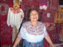 Panajachel Lady: Local lady vendor with her colourful tops.  All the Mayan women wear these embroidered tops with long woven skirts with sash